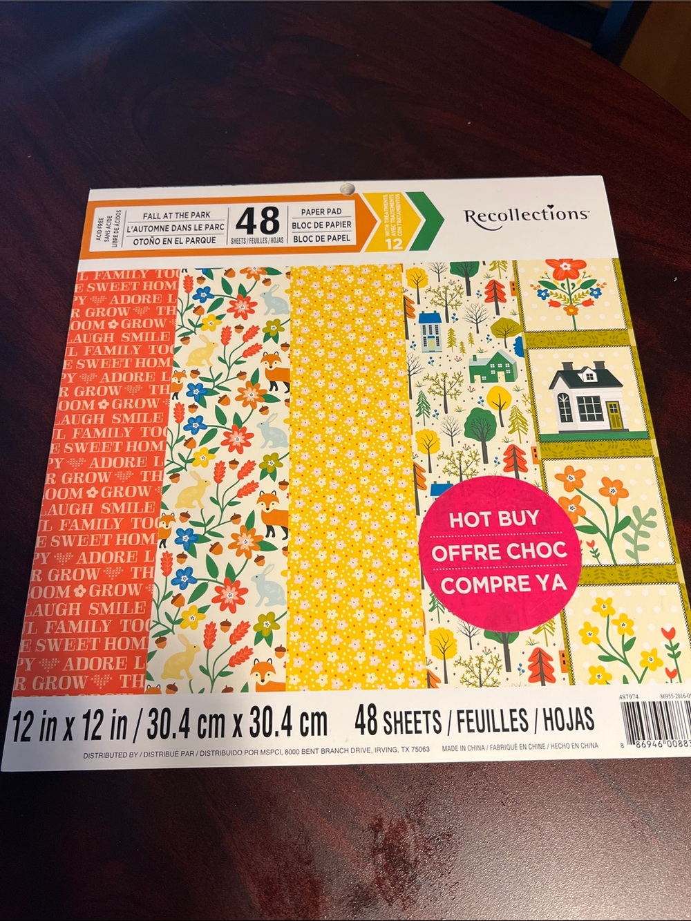 Scrapbooking Fall Themed 12x12 Paper Pack - Floral & Cottage Prints